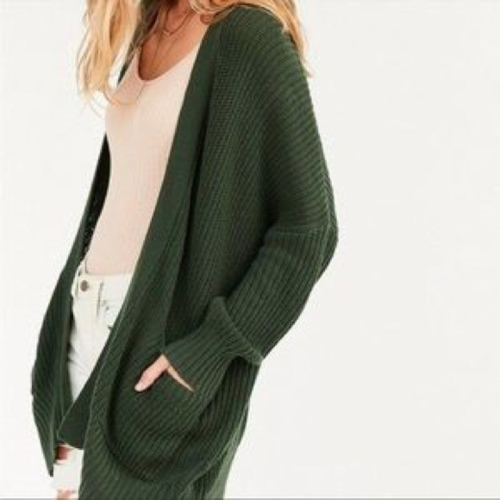 BDG oversized green cardigan